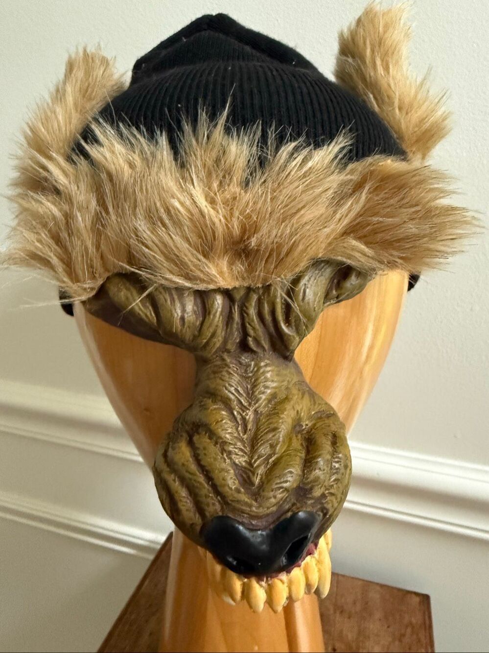Halloween Costume Werewolf Beanie Hat Faux Fur - Picture 2 of 6